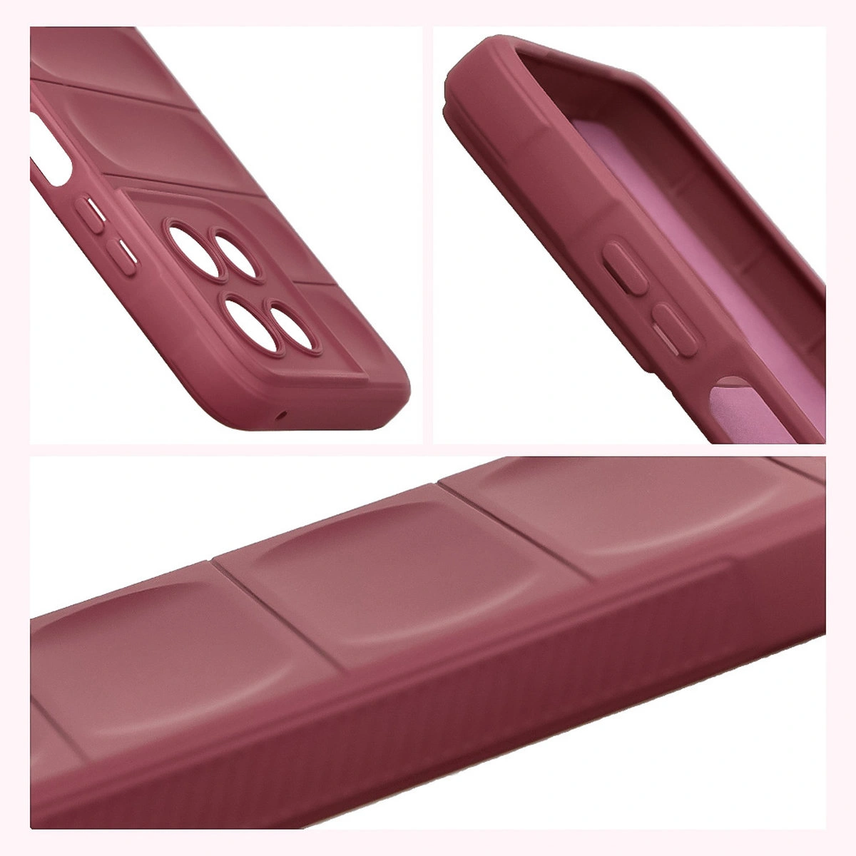 Teksturowane boki i podwyższone krawędzie ekranu i aparatu w etui Bizon Case Tur do  Motorola Moto G57 Power / Motorola Moto G67 Power