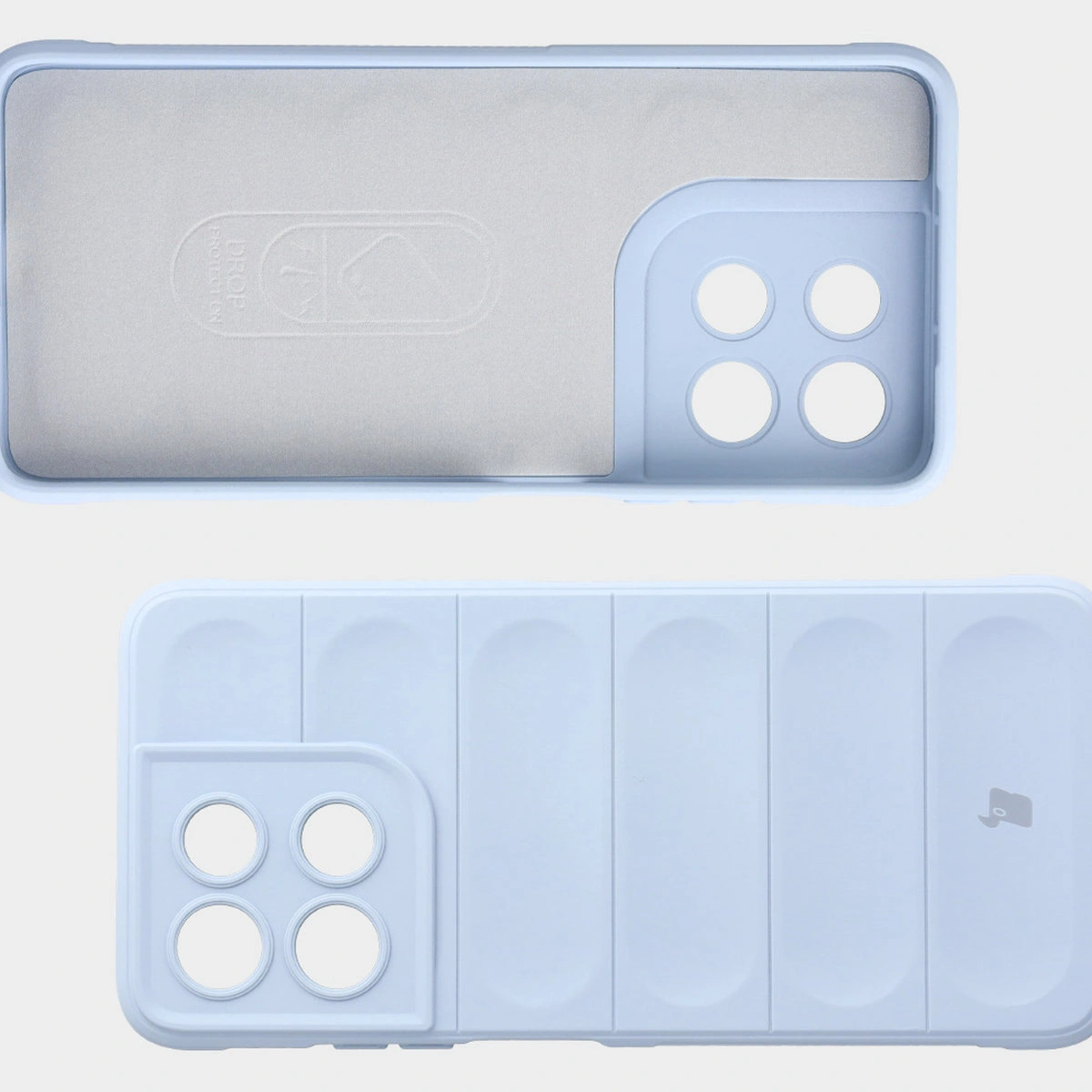 Wyściółka z mikrofibry, wyżłobienia na pleckach i wzmocnione narożniki w etui Bizon Case Tur do  Motorola Moto G57 Power / Motorola Moto G67 Power