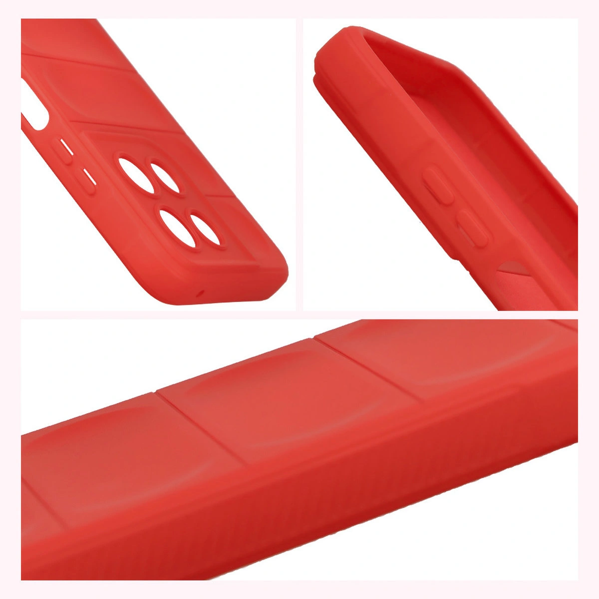 Teksturowane boki i podwyższone krawędzie ekranu i aparatu w etui Bizon Case Tur do  Motorola Moto G57 Power / Motorola Moto G67 Power