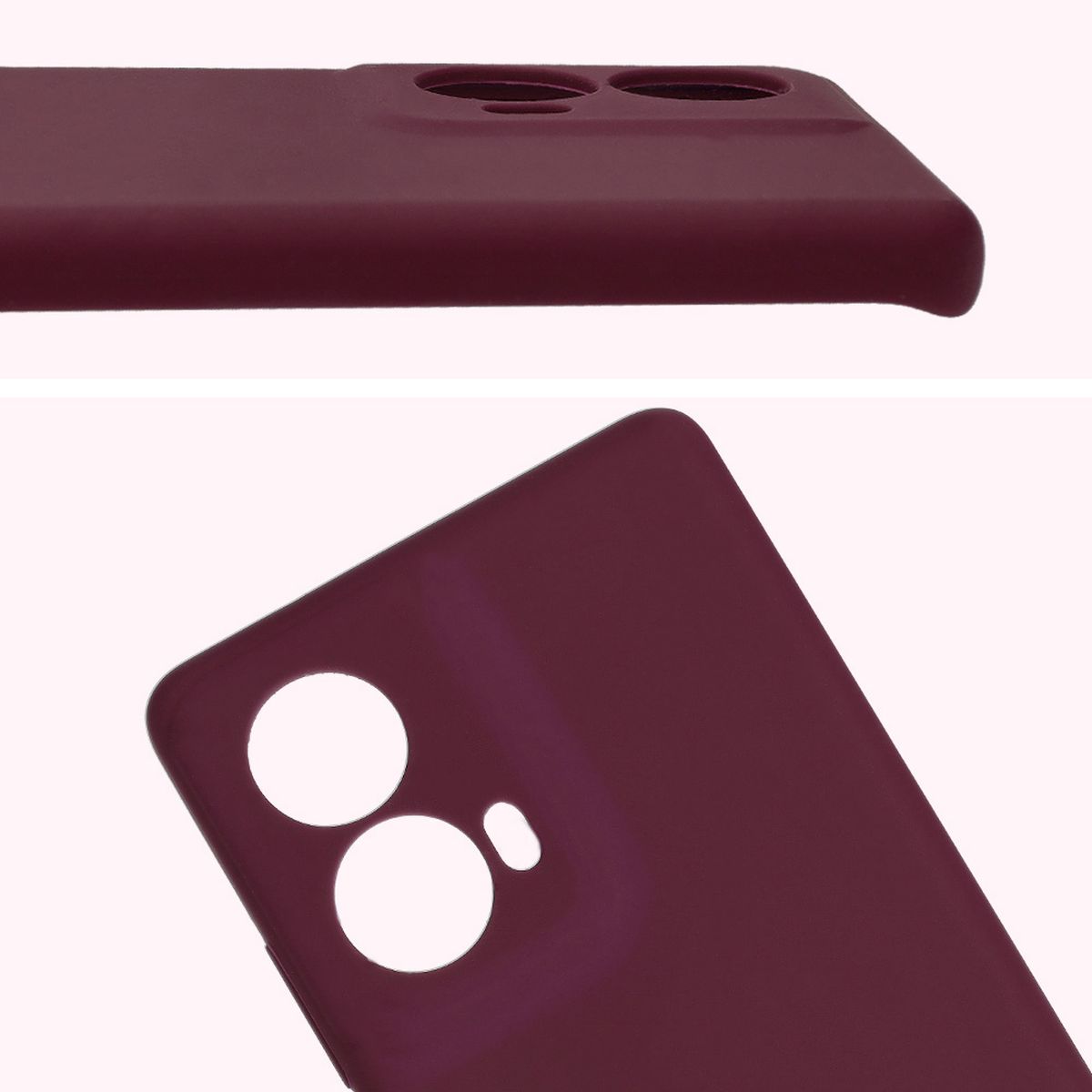 Prim-plan pe decupajele pentru lentile din husa Bizon Soft Case