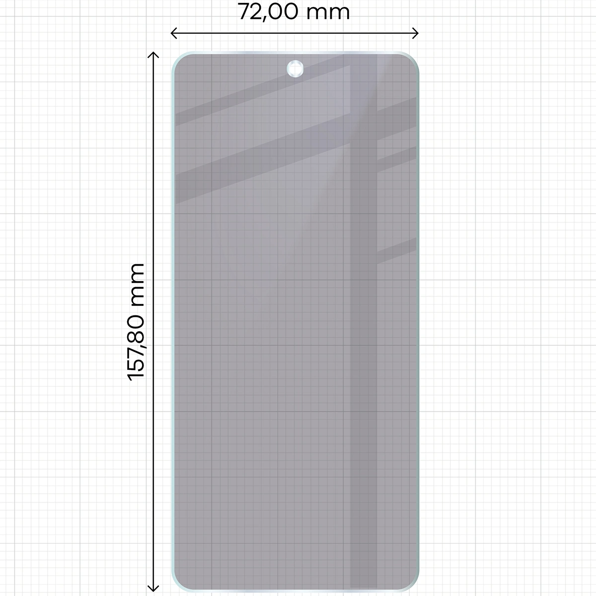 Wymiary szkła Bizon Glass Mule Shadow do Motorola Moto G86 5G