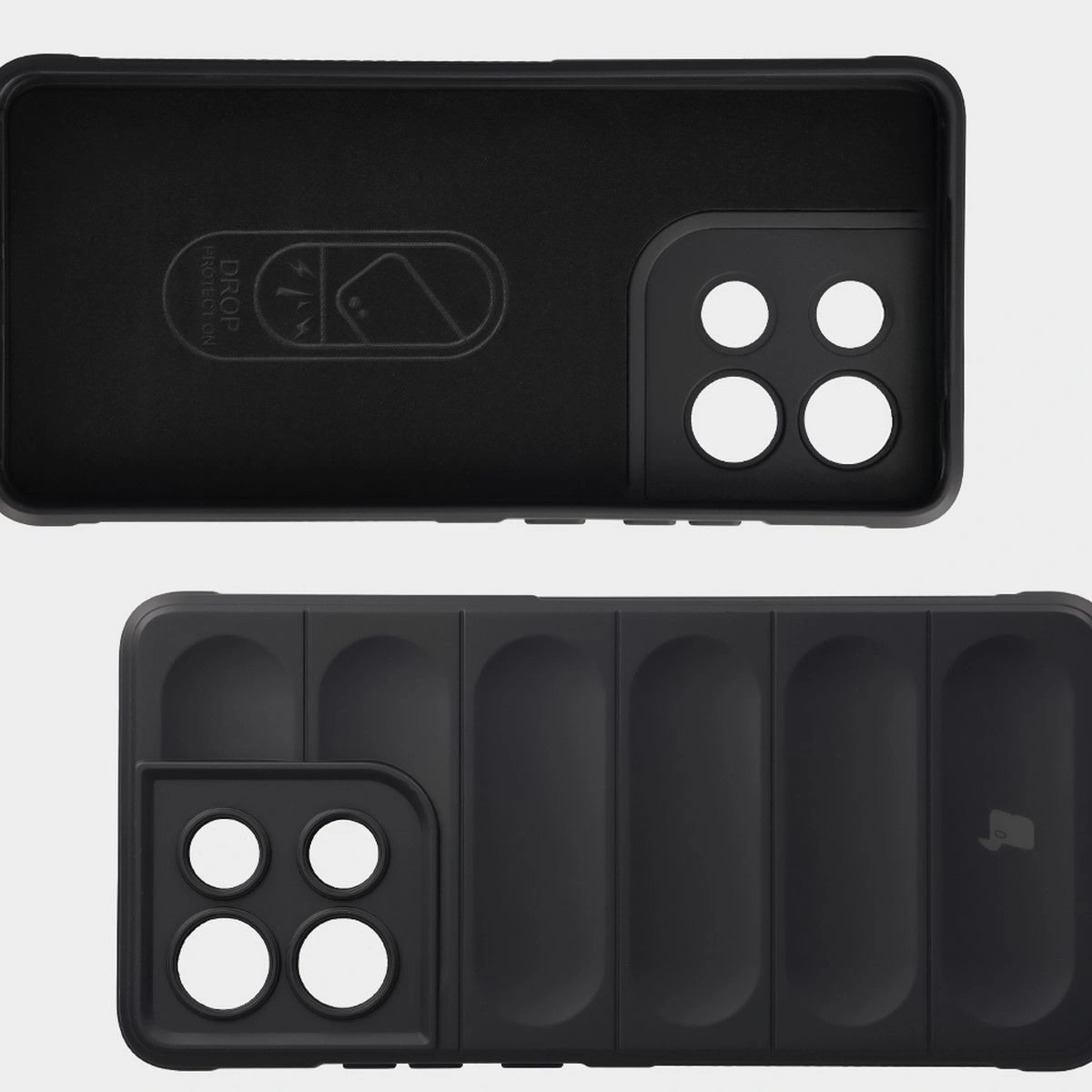 Wyściółka z mikrofibry, wyżłobienia na pleckach i wzmocnione narożniki w etui Bizon Case Tur do Motorola Moto G86 Power 5G