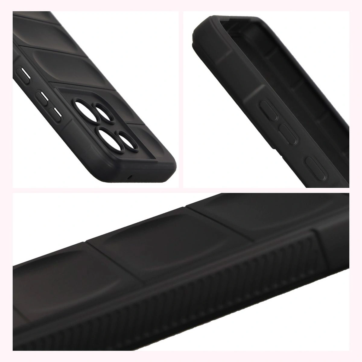 Teksturowane boki i podwyższone krawędzie ekranu i aparatu w etui Bizon Case Tur do Motorola Moto G86 Power 5G