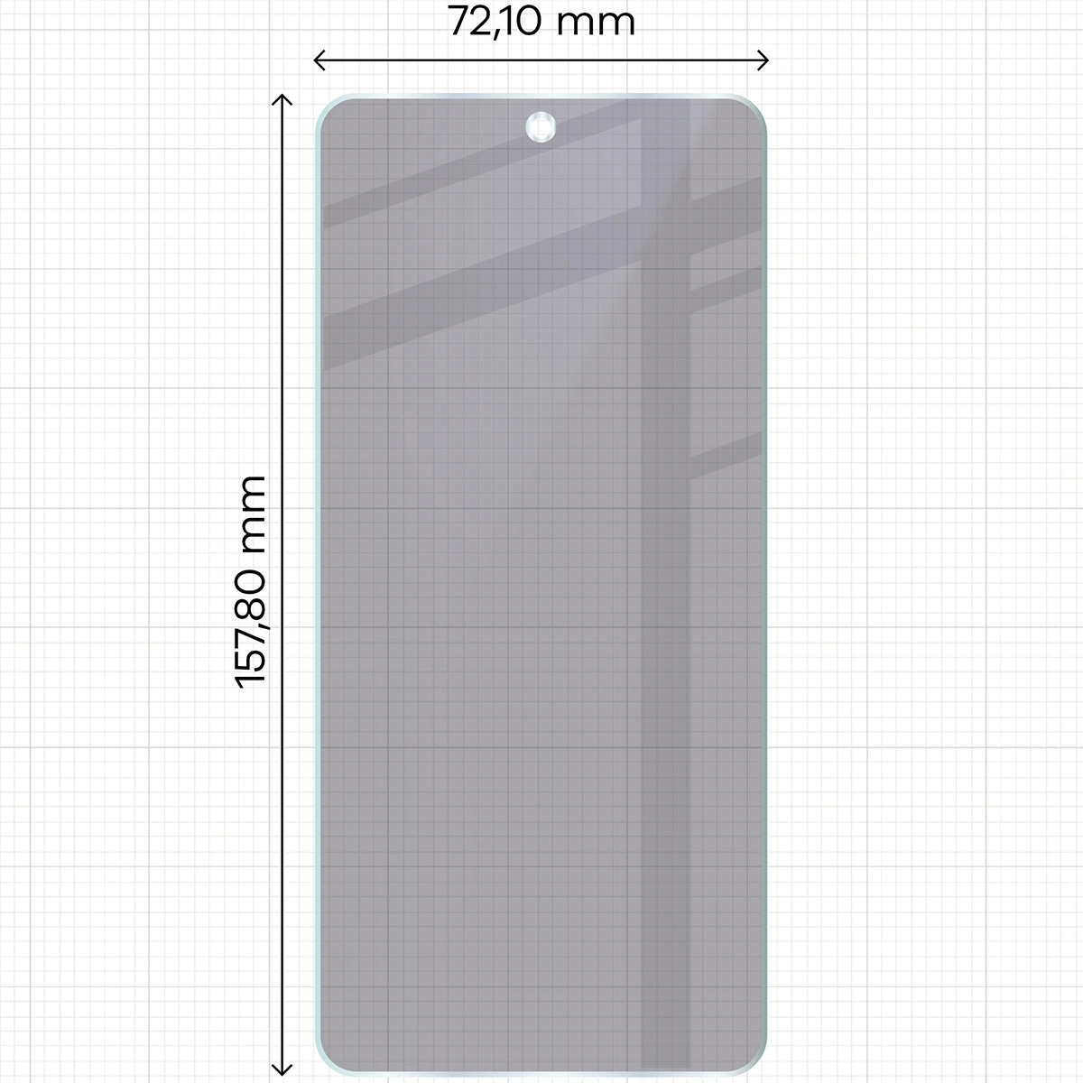 Wymiary szkła Bizon Glass Mule Shadow do Motorola Moto G86 Power 5G