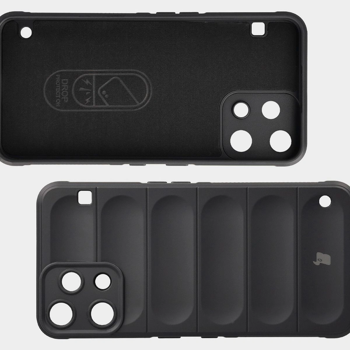 Wyściółka z mikrofibry, wyżłobienia na pleckach i wzmocnione narożniki w etui Bizon Case Tur do Nothing Phone (3a) Lite