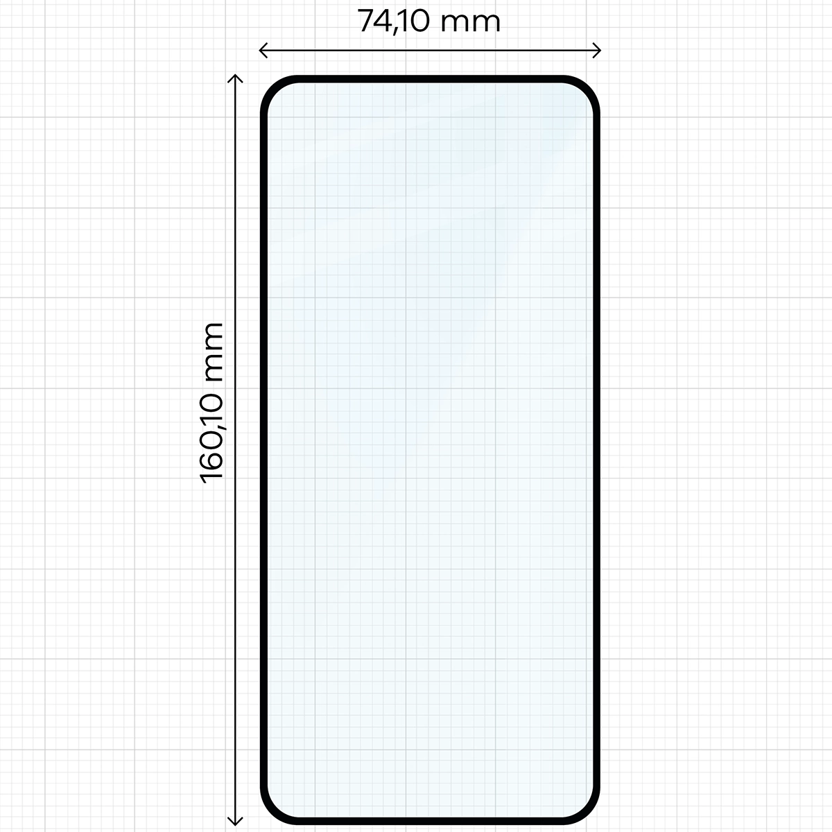 Wymiary szkła Bizon Glass Edge Duo do Nothing Phone (3a) / Nothing Phone (3a) Pro / Nothing CMF Phone 2 Pro