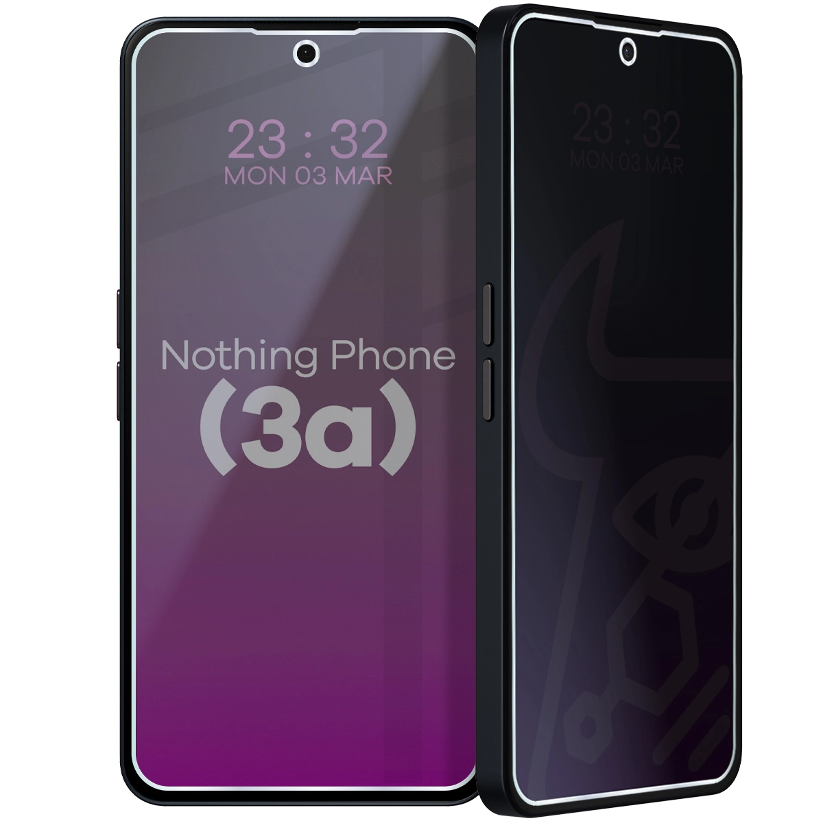 Szkło hybrydowe prywatyzujące Bizon Glass Mule Shadow do Nothing Phone (3a)