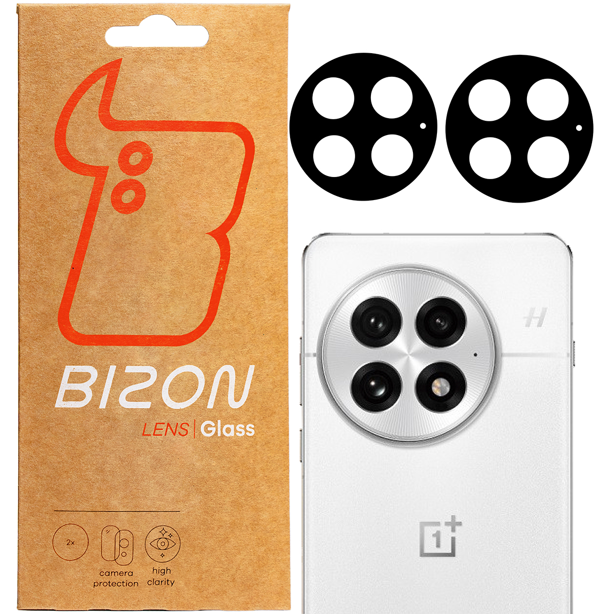 Szkło na aparat telefonu Bizon Glass Lens do OnePlus 13, 2 sztuki