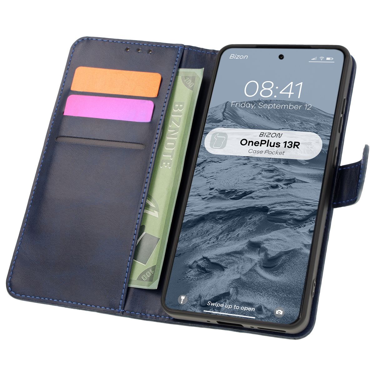 Etui cu clapetă Bizon Case Pocket pentru OnePlus 13R