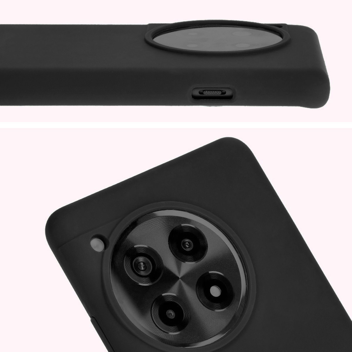 Zbliżenie na wycięcie na obiektywy w etui Bizon Soft Case