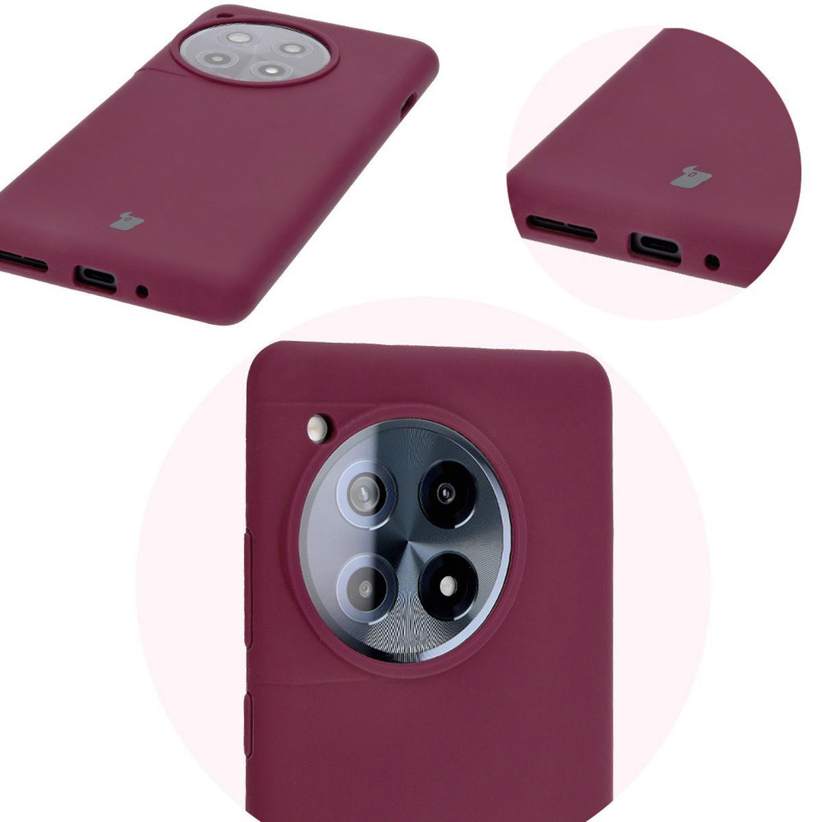 Zbliżenie na precyzyjne wycięcia i możliwość ładowania indukcyjnego w etui Bizon Soft Case