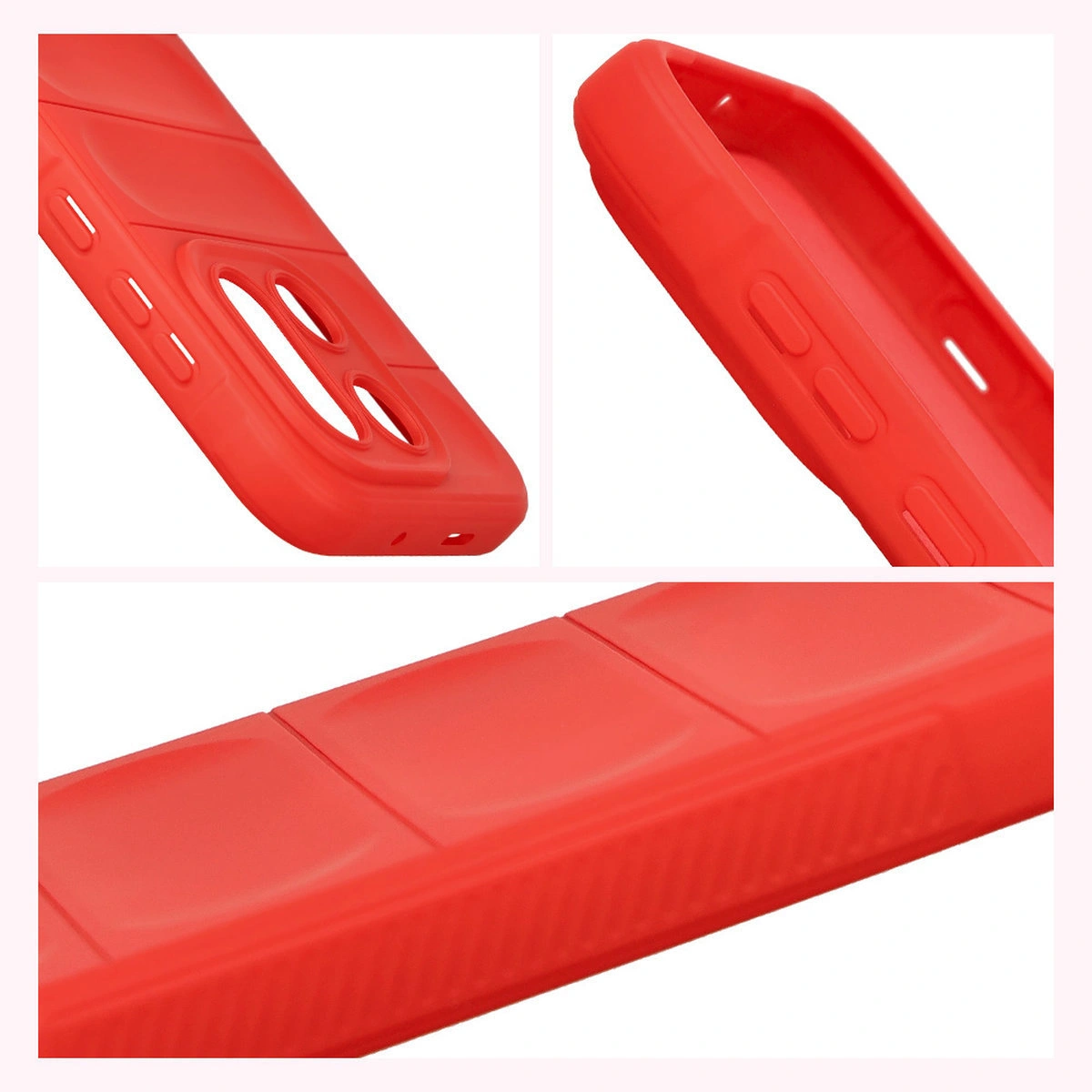 Teksturowane boki i podwyższone krawędzie ekranu i aparatu w etui Bizon Case Tur do OnePlus 15