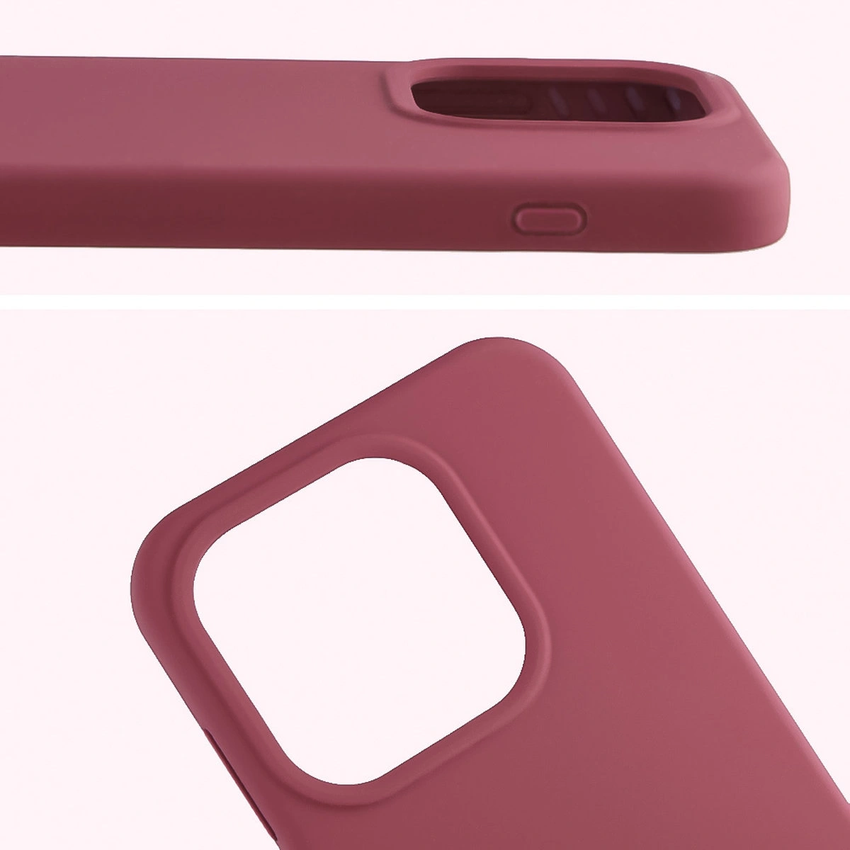 Zbliżenie na wycięcie na obiektywy w etui Bizon Soft Case do OnePlus 15