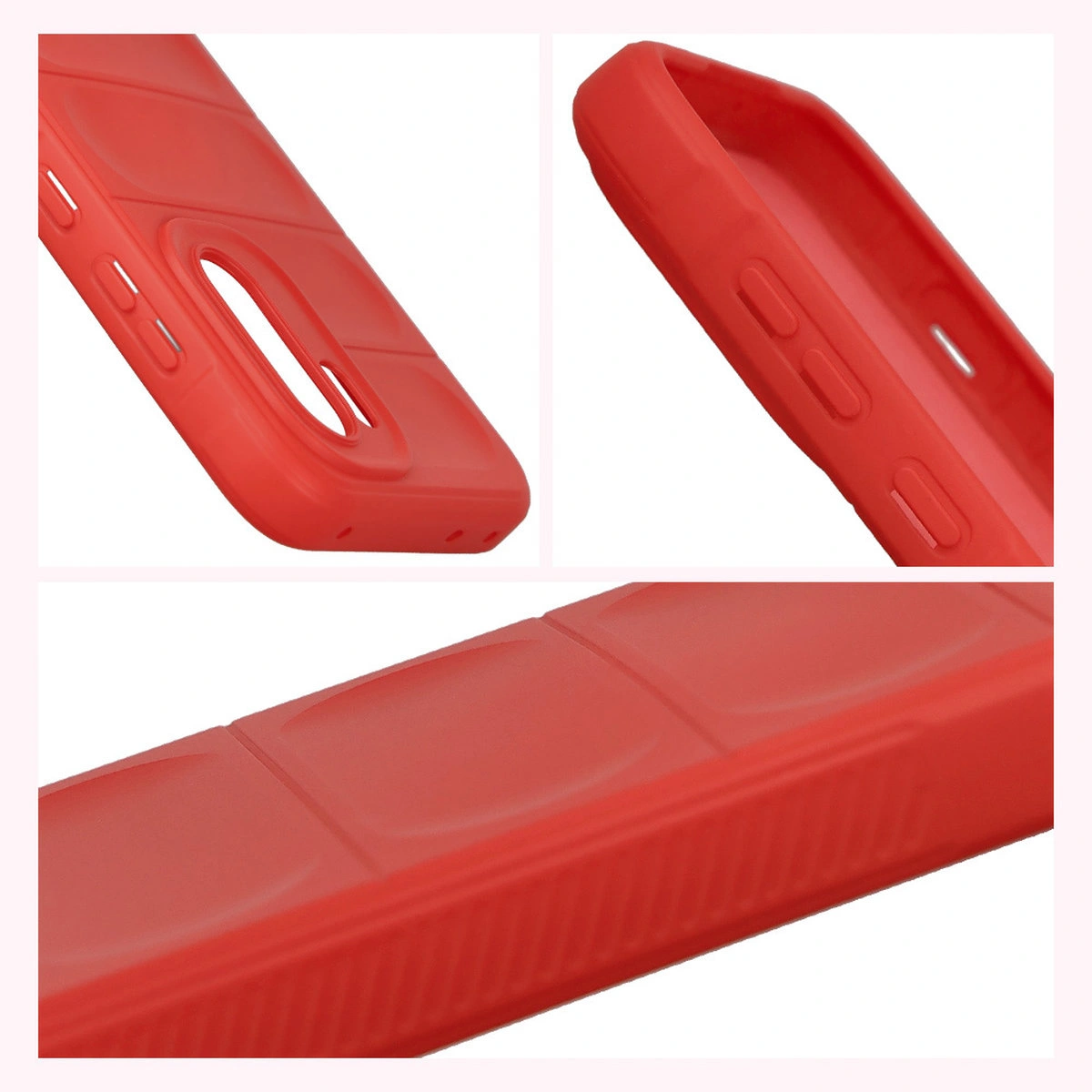 Teksturowane boki i podwyższone krawędzie ekranu i aparatu w etui Bizon Case Tur do OnePlus 15R