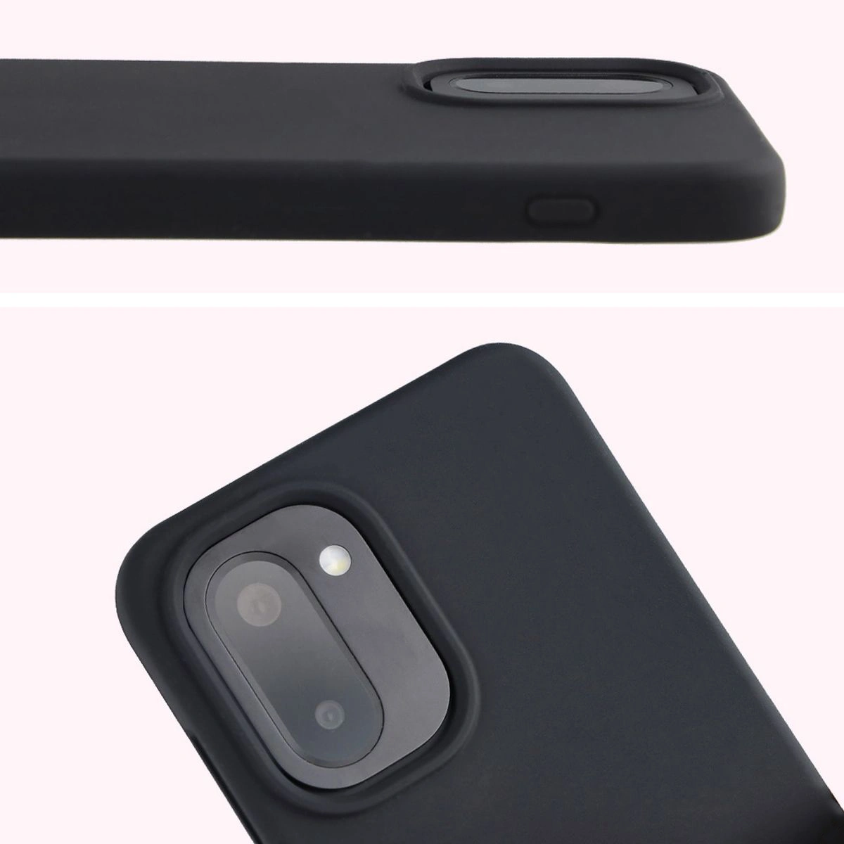 Zbliżenie na wycięcie na obiektywy w etui Bizon Soft Case do OnePlus 15R