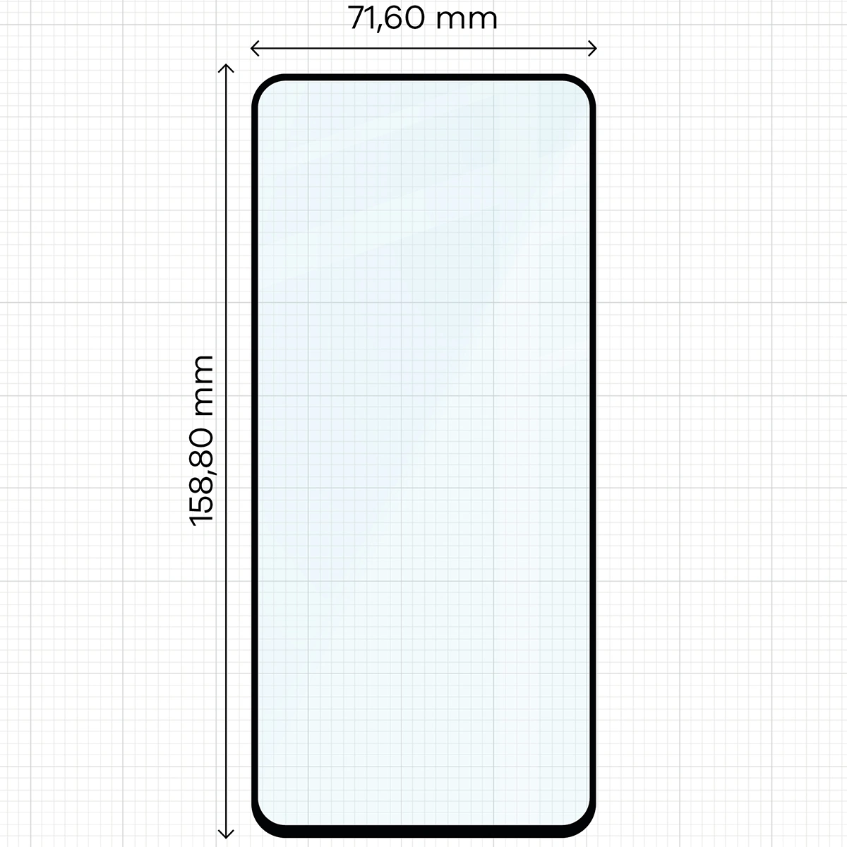Wymiary szkła Bizon Glass Edge Duo do OnePlus Nord 3