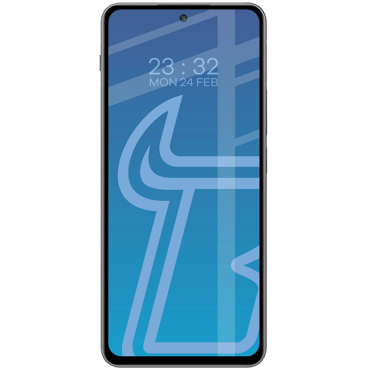 Szkło Bizon Glass Edge 2 nałożone na ekran telefonu