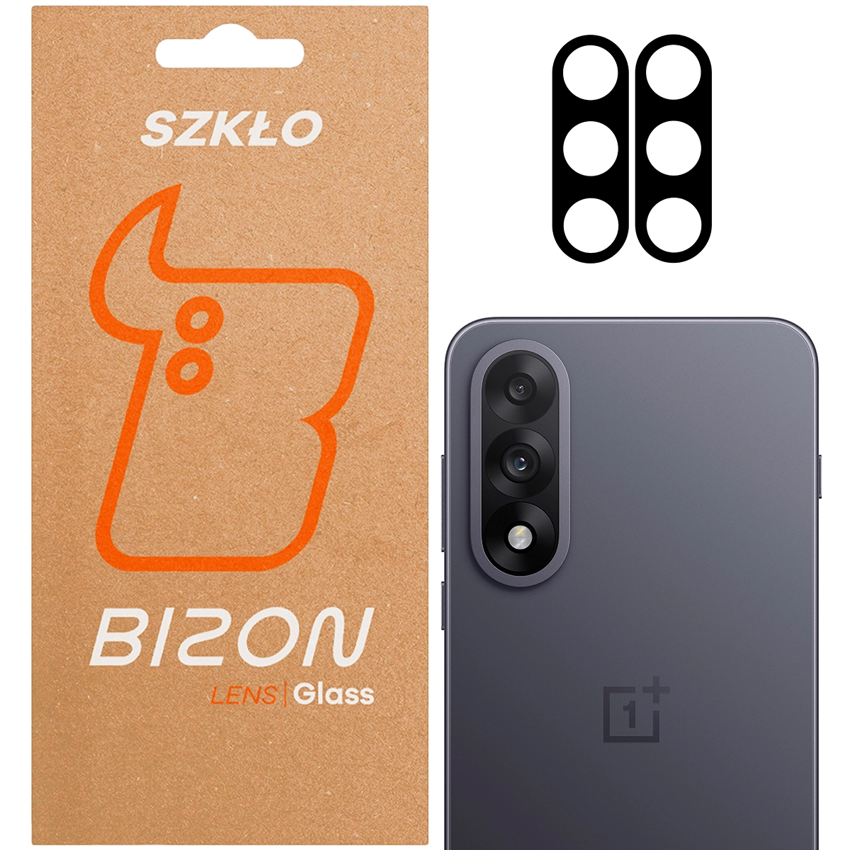 Pudełko i 2 sztuki szkła na aparat Bizon Glass Lens do OnePlus Nord 5i