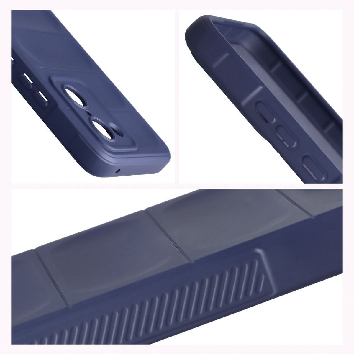 Teksturowane boki i podwyższone krawędzie ekranu i aparatu w etui Bizon Case Tur do OnePlus Nord CE5 5G