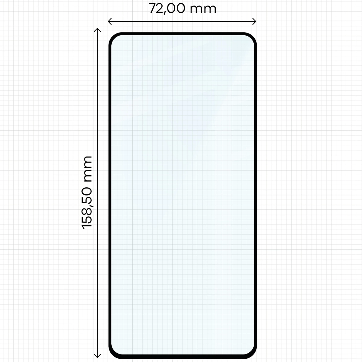 Wymiary szkła Bizon Glass Edge Duo do OnePlus Nord CE5 5G