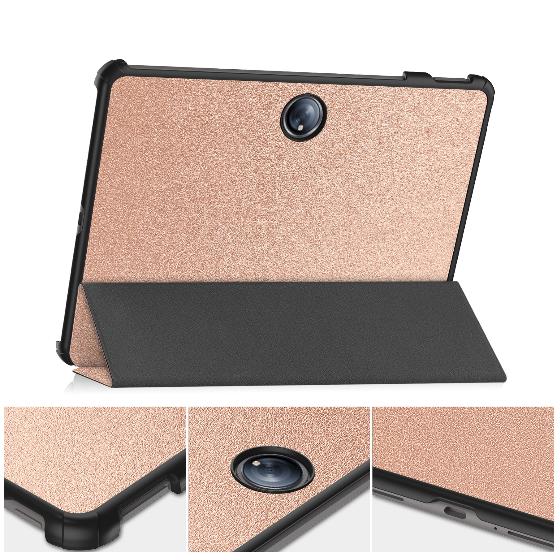 Etui z klapką Bizon Case Tab Croc od frontu