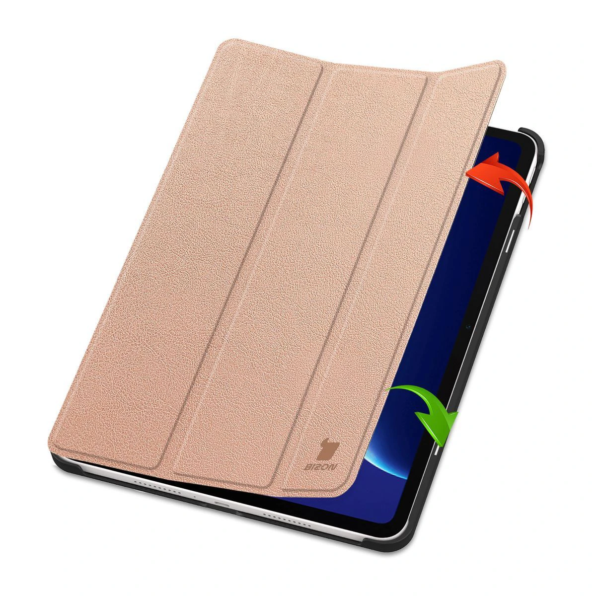 Etui z klapką Bizon Case Tab Croc od frontu do OnePlus Pad Go 2 / Oppo Pad Air5