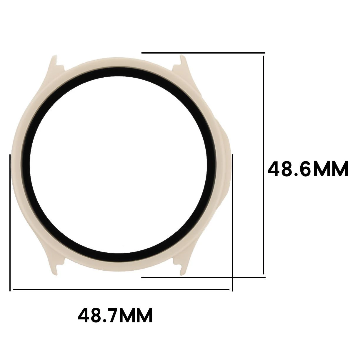 Wymiary etui Bizon Case Watch Adamo do OnePlus Watch Lite 45 mm / Oppo Watch S 45 mm