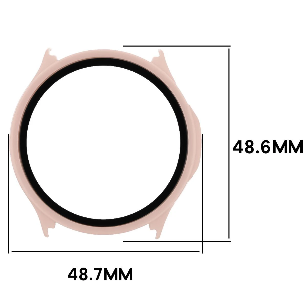 Wymiary etui Bizon Case Watch Adamo do OnePlus Watch Lite 45 mm / Oppo Watch S 45 mm