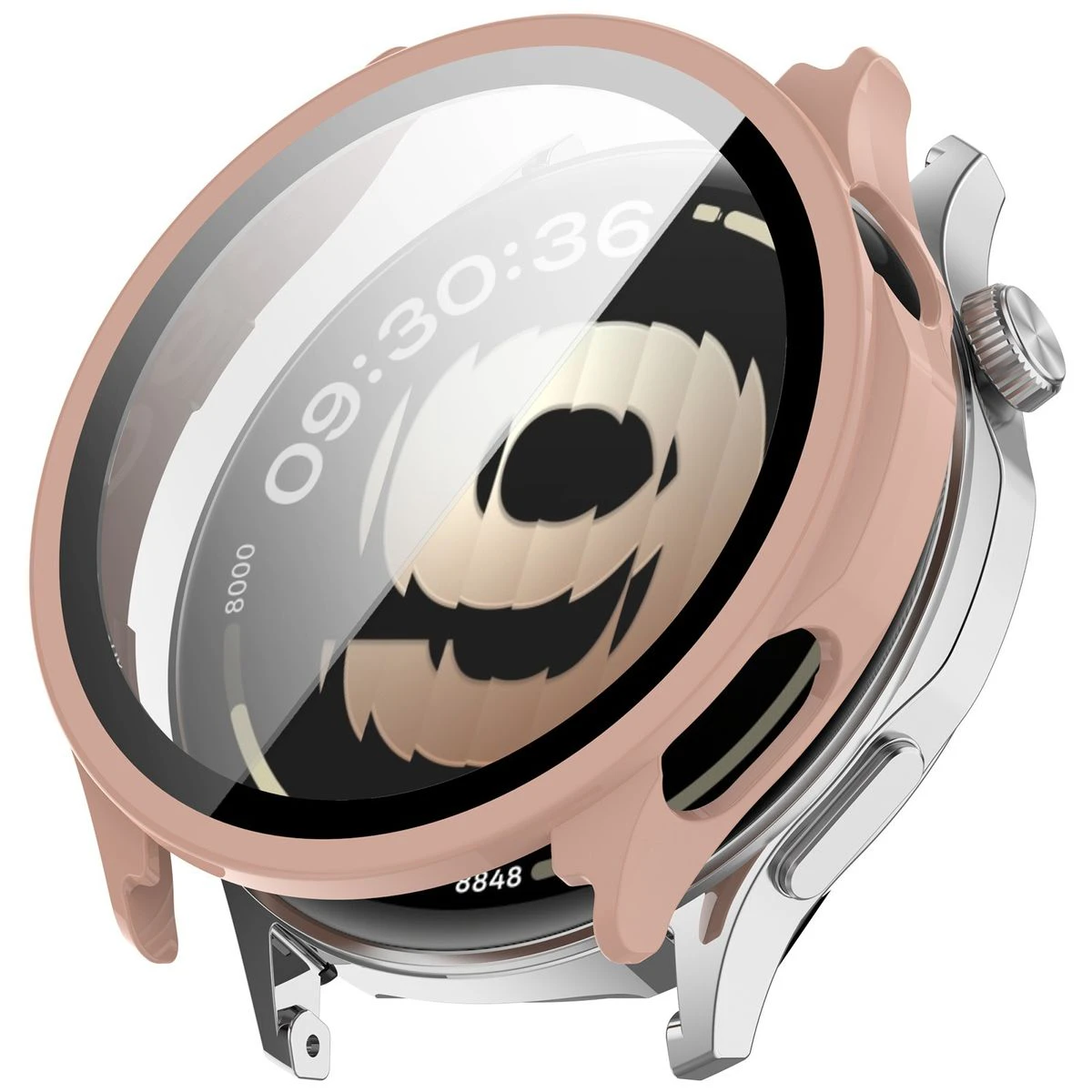 Wizualizacja nakładania etui Bizon Case Watch Adamo do OnePlus Watch Lite 45 mm / Oppo Watch S 45 mm