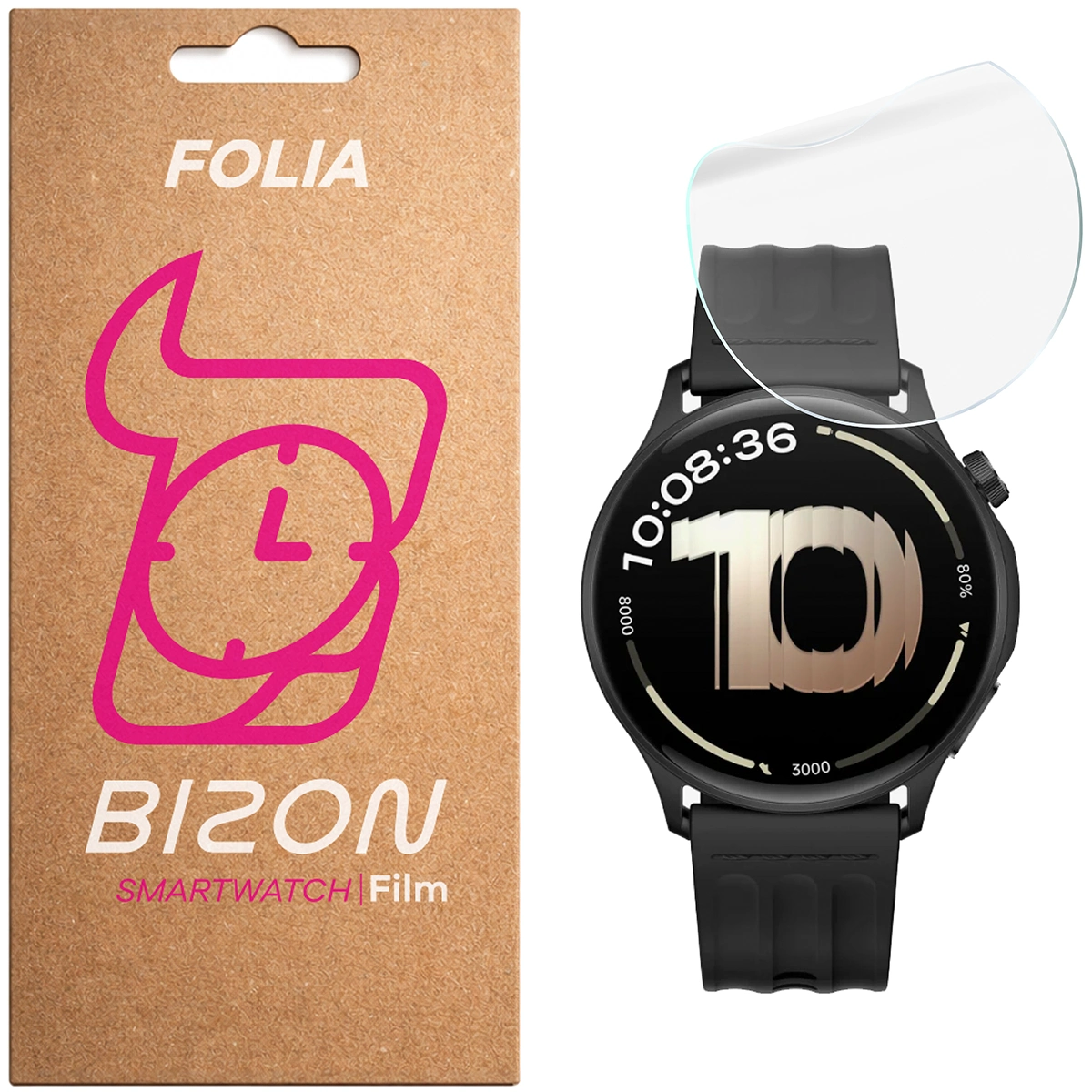 Folia hydrożelowa Bizon Glass Watch Hydrogel dla OnePlus Watch Lite 45 mm / Oppo Watch S 45 mm!