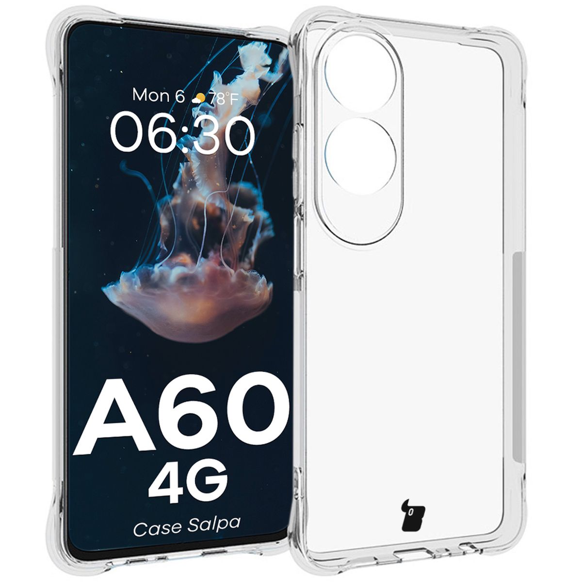 Elastyczne etui Bizon Case Salpa do Oppo A60 4G, przezroczyste