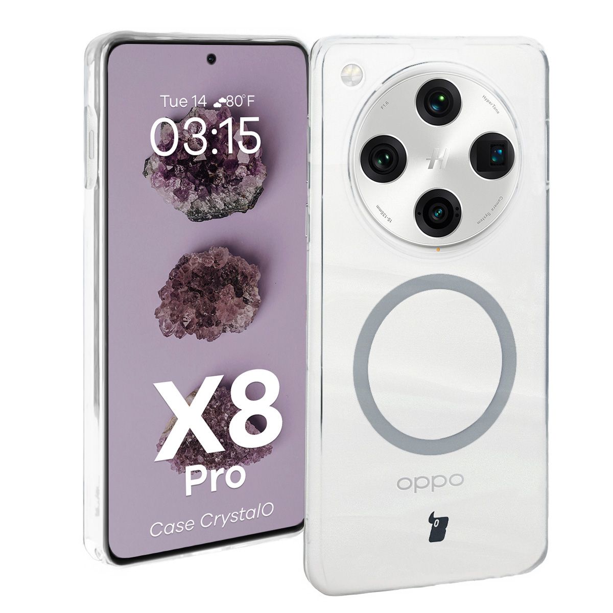 Przezroczyste etui Bizon Case CrystalO do Oppo Find X8 Pro