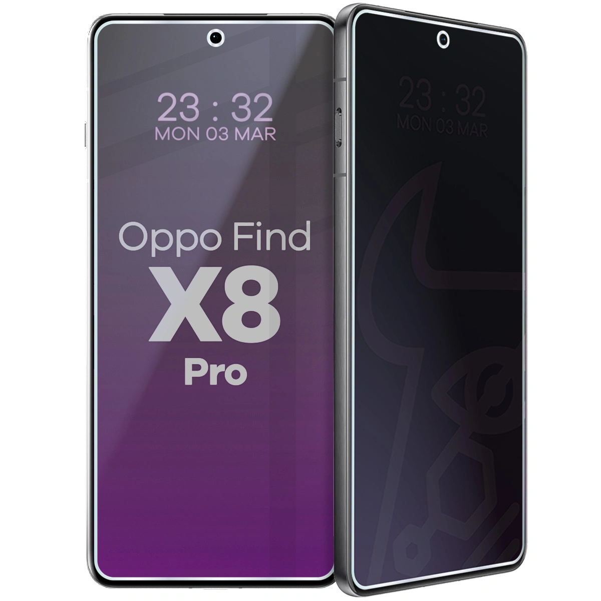 Szkło hybrydowe prywatyzujące Bizon Glass Mule Shadow do Oppo Find X8 Pro