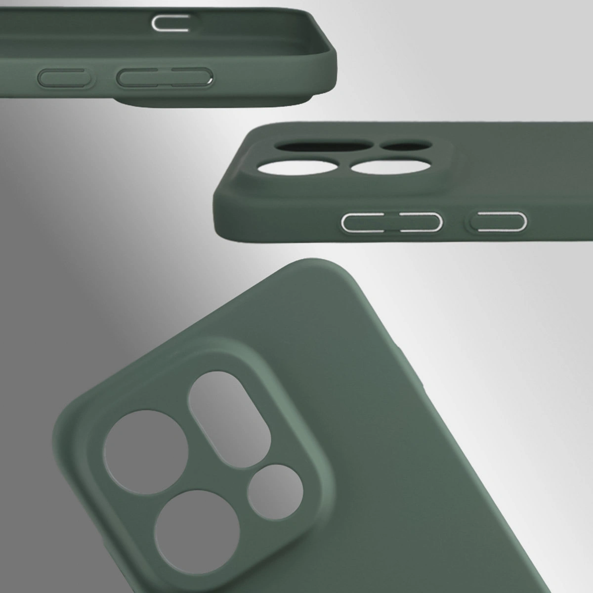 Dedykowane wycięcia i podwyższone krawędzie aparatu i ekranu w etui Bizon Case Łupka do Oppo Find X9