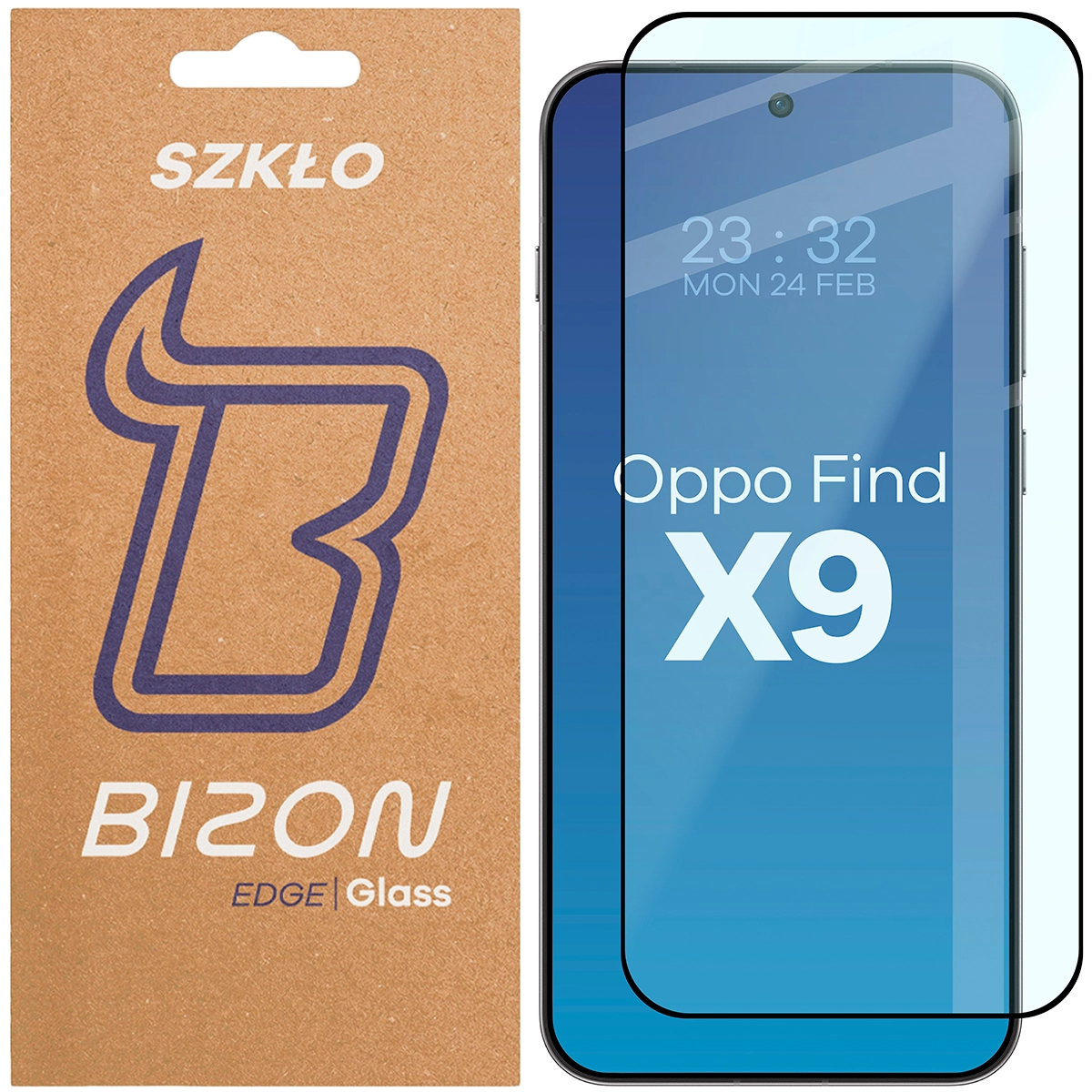 Szkło hartowane na cały ekran Bizon Glass Edge 2 dla Oppo Find X9