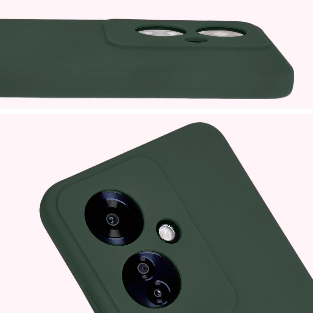 Zbliżenie na wycięcia na obiektywy w etui Bizon Soft Case