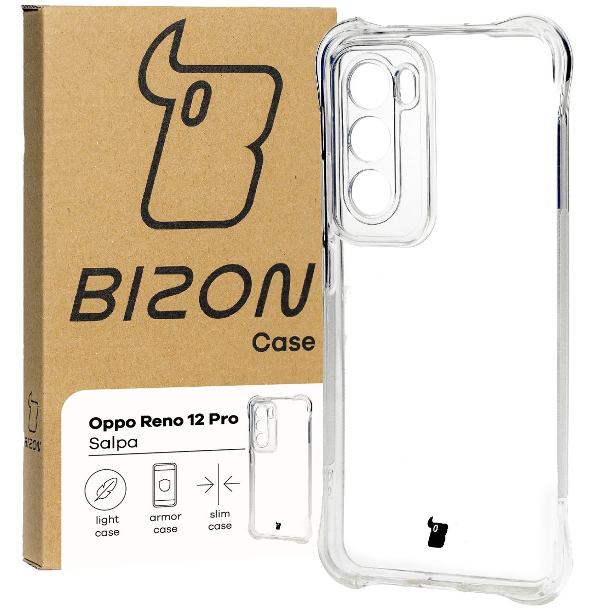 Przezroczyste etui Bizon Case Salpa do Oppo Reno 12 Pro