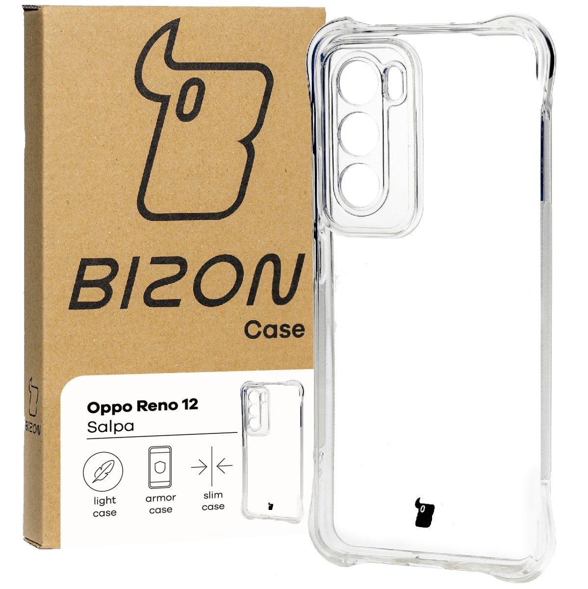 Przezroczyste etui Bizon Case Salpa do Oppo Reno 12