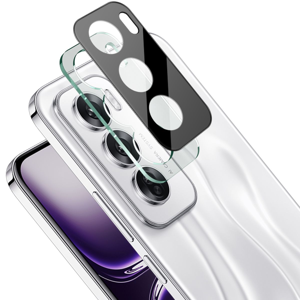 Szkło na obiektyw do Oppo Reno 12 zawarte w zestawie