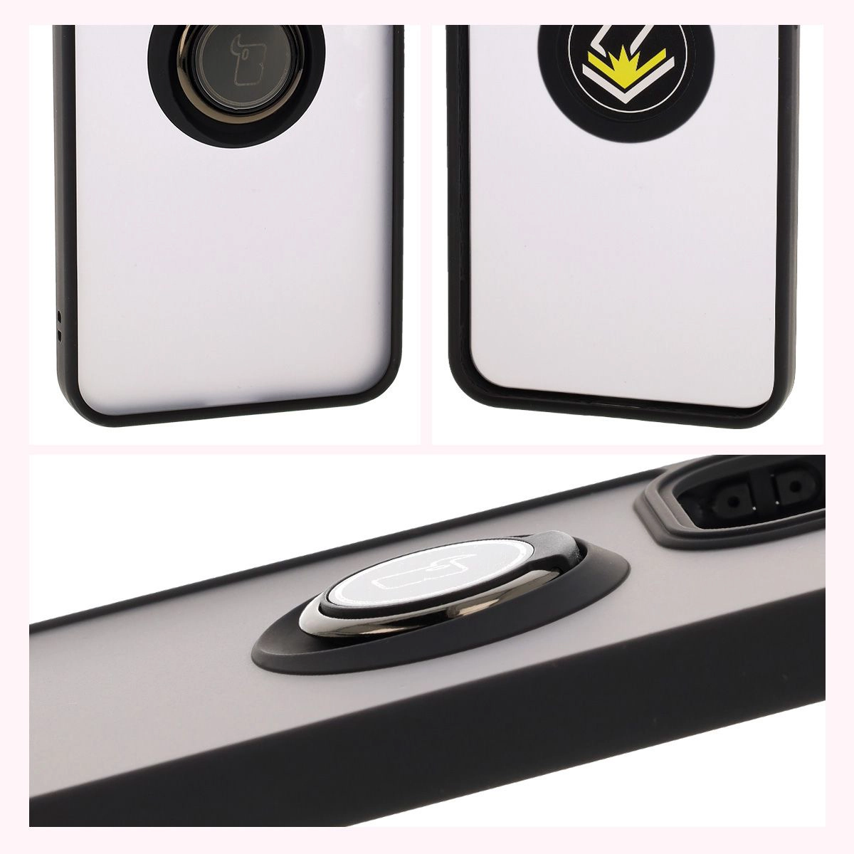 Caracteristici Bizon Case Hybrid Ring: ramă antiderapantă și design mat