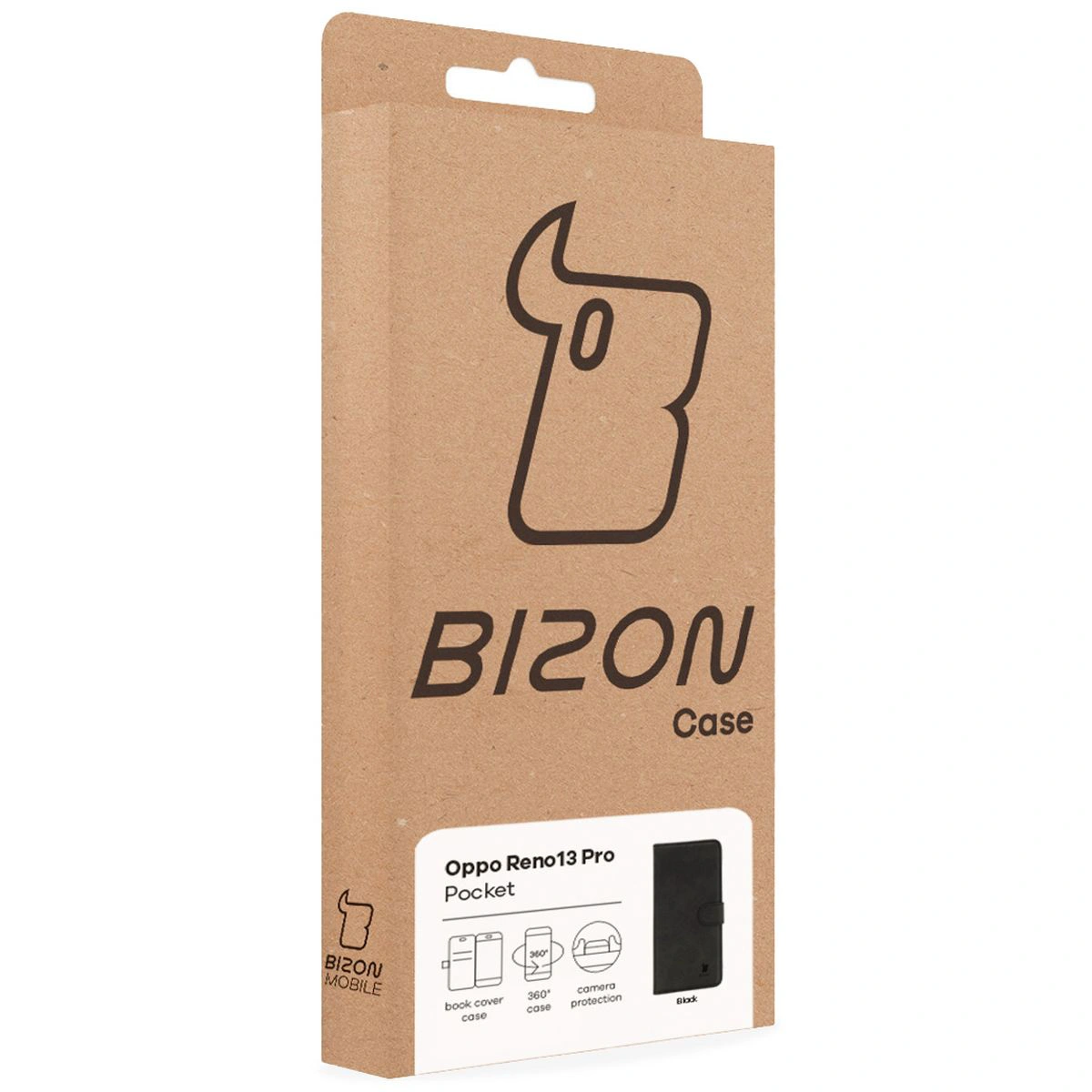 Bizon Case doboz eleje dedikált címkével Oppo Reno13 Prohoz