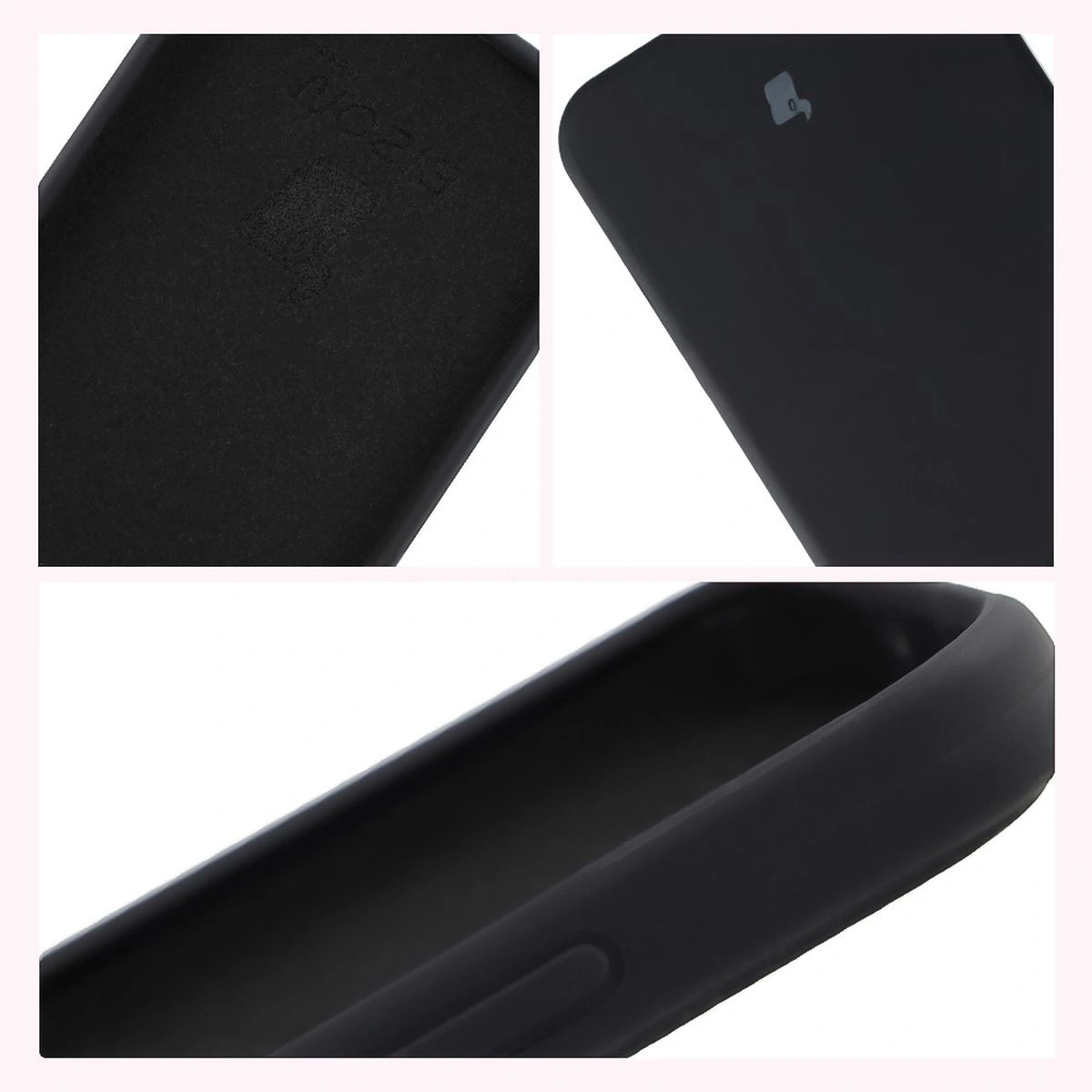 Konstrukcja etui Bizon Soft Case: zintegrowane osłony, podwyższone krawędzie i wyściółka z mikrofibry do Oppo Reno 14