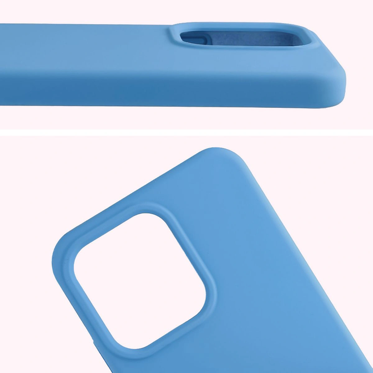 Zbliżenie na wycięcie na obiektywy w etui Bizon Soft Case do Oppo Reno 14