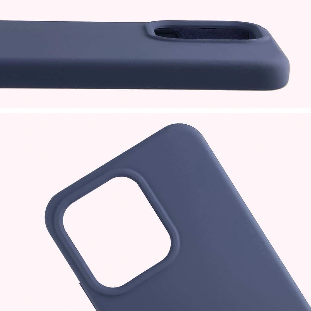 Zbliżenie na wycięcie na obiektywy w etui Bizon Soft Case do Oppo Reno 14