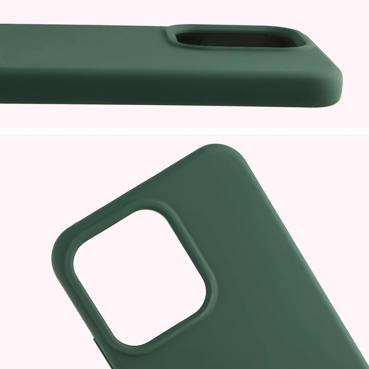 Zbliżenie na wycięcie na obiektywy w etui Bizon Soft Case do Oppo Reno 14