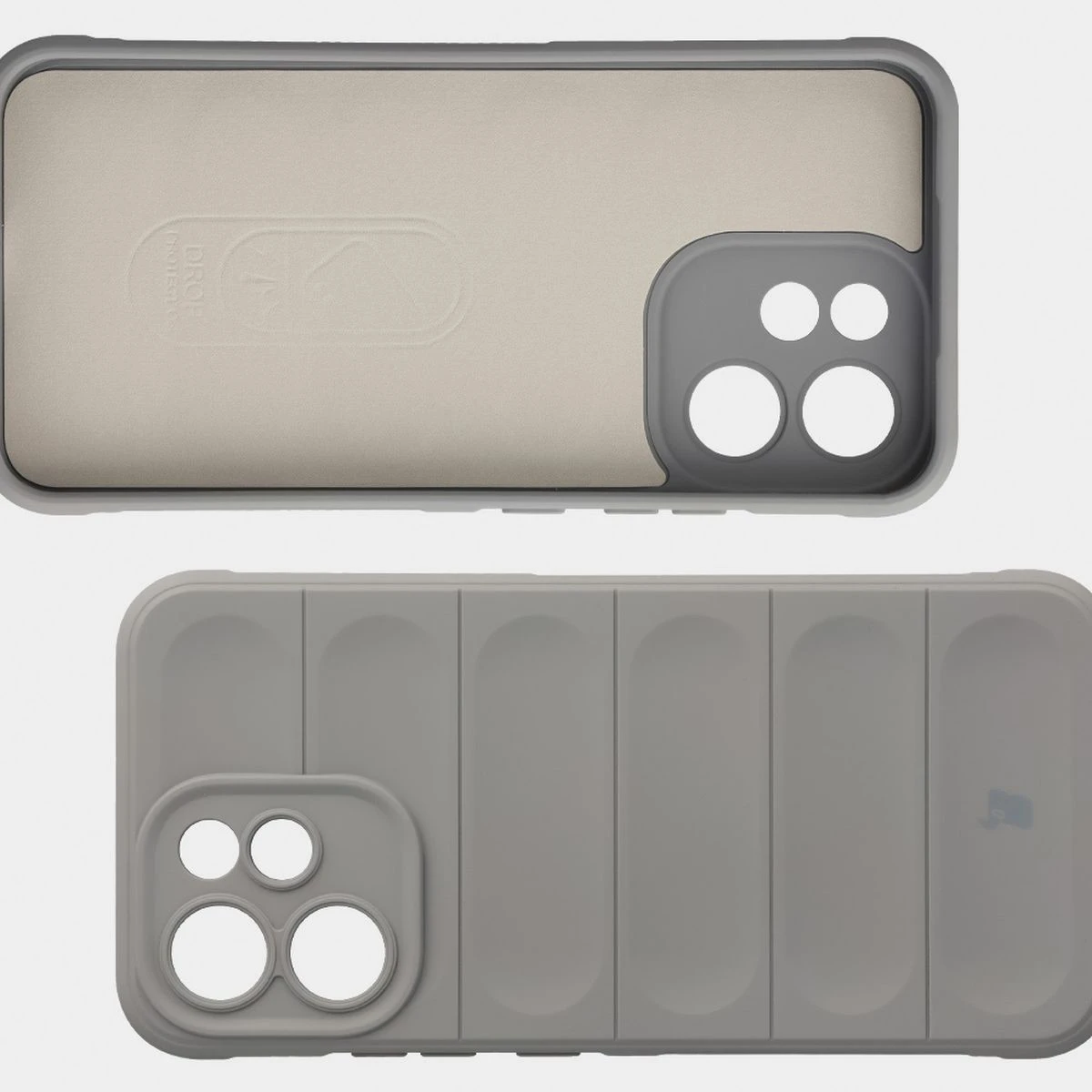 Wyściółka z mikrofibry, wyżłobienia na pleckach i wzmocnione narożniki w etui Bizon Case Tur do Oppo Reno 15 F / Oppo Reno 15 FS