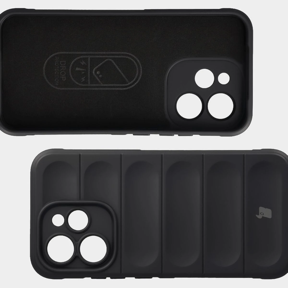 Wyściółka z mikrofibry, wyżłobienia na pleckach i wzmocnione narożniki w etui Bizon Case Tur do Oppo Reno 15 Pro