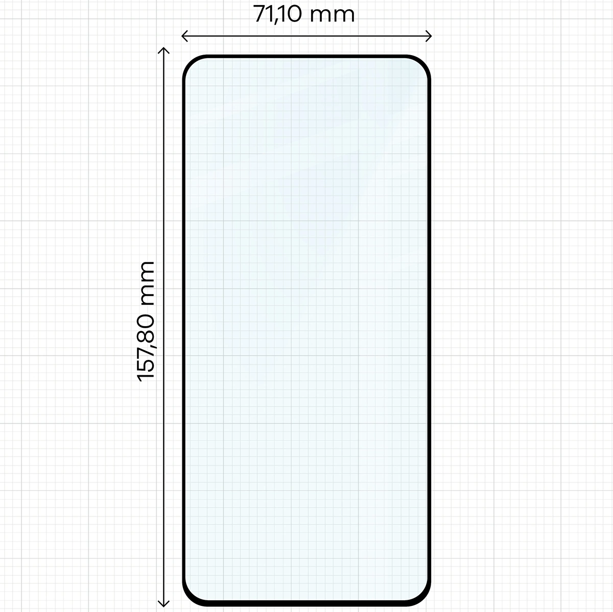 Wymiary szkła Bizon Glass Edge Duo do Realme 12 Plus