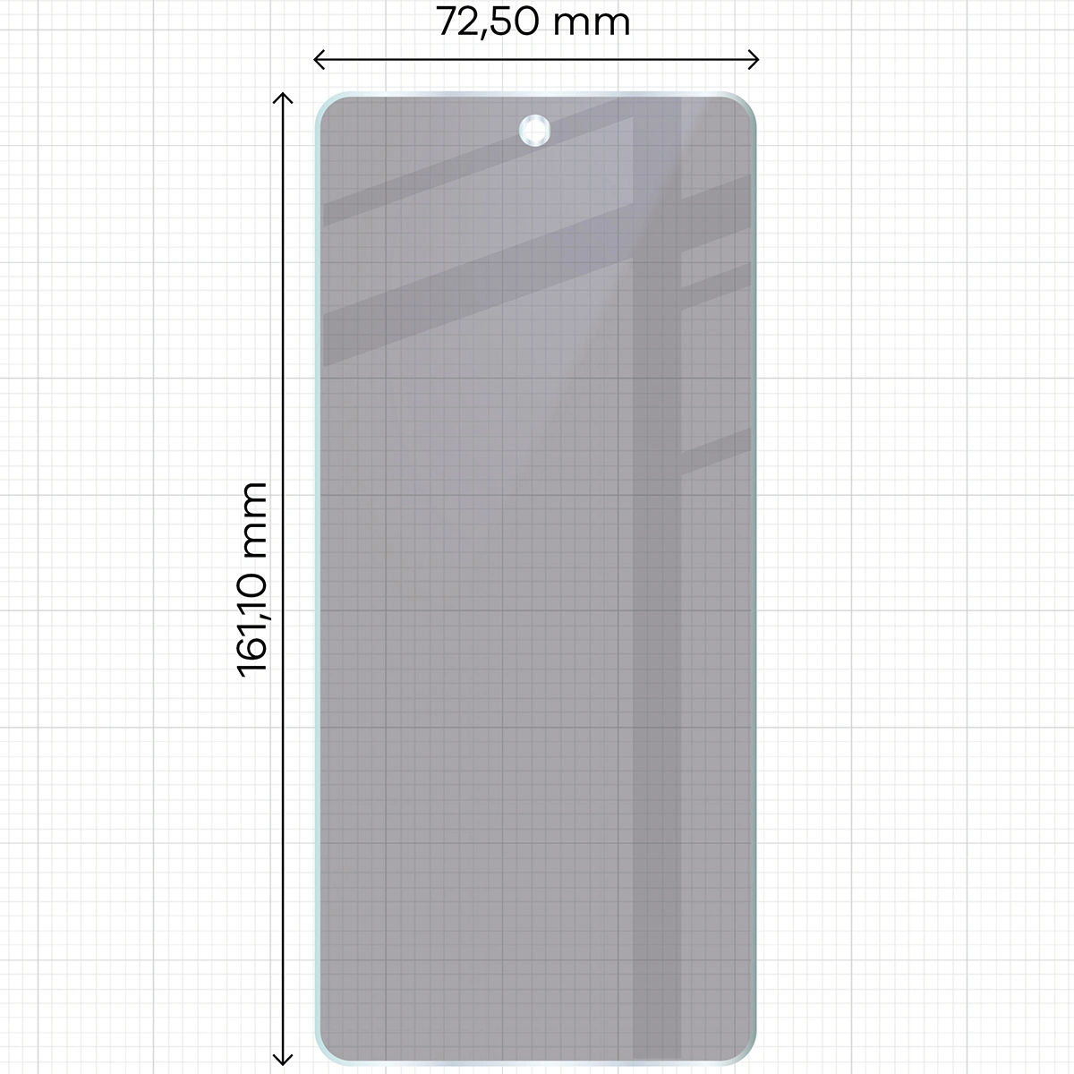Wymiary szkła Bizon Glass Mule Shadow do Realme 14x 5G