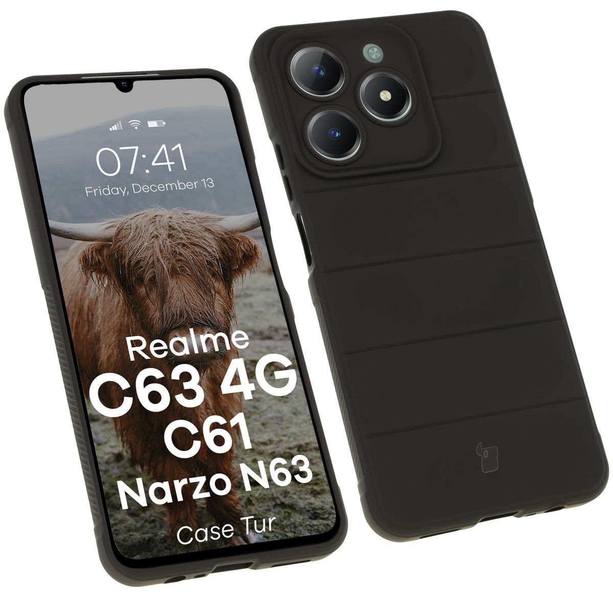 Pancerne etui Bizon Case Tur do Realme C63 4G/C61/Narzo N63